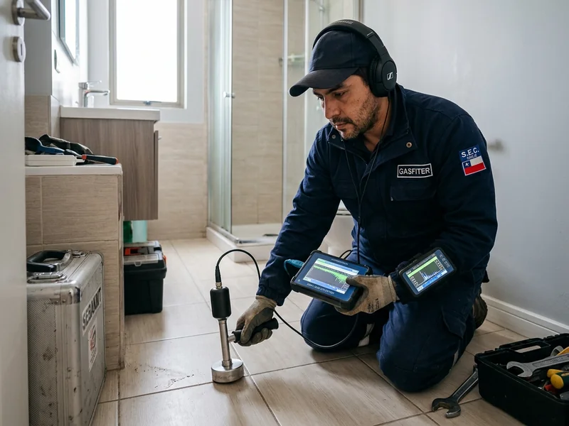 Detección de fugas de agua con geófono ultrasónico